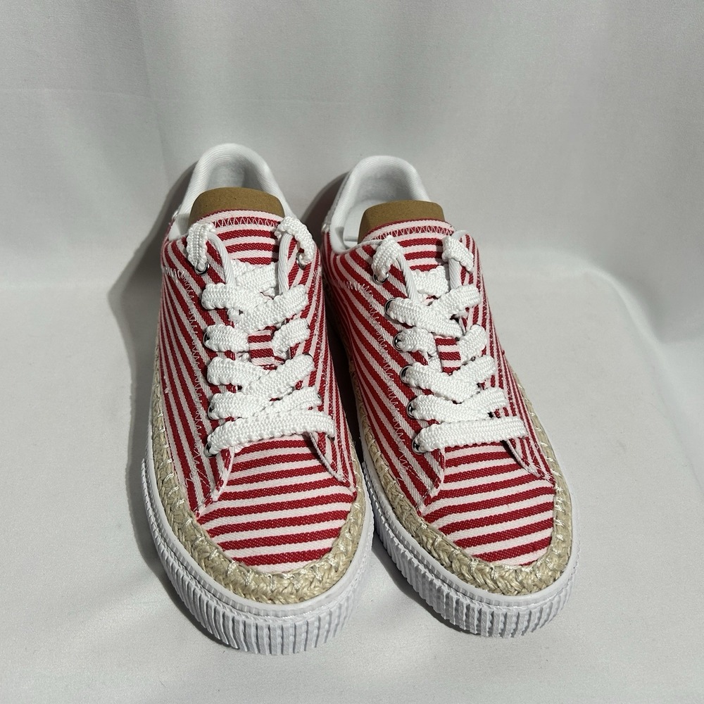 Marc Fisher SPRYNG3 Womens Sz 9M Red & White Stripe Casual Sneakers/Tennis Shoes - Picture 2 of 10